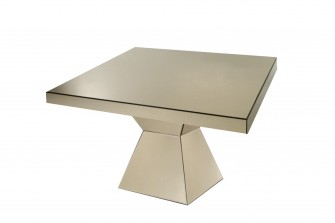 MESA QUADRADA ESPELHO BRONZE