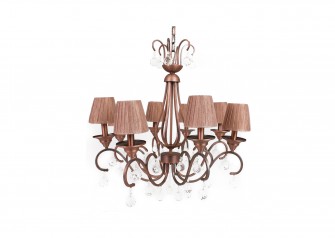 LUSTRE BRONZE COM CRISTAL